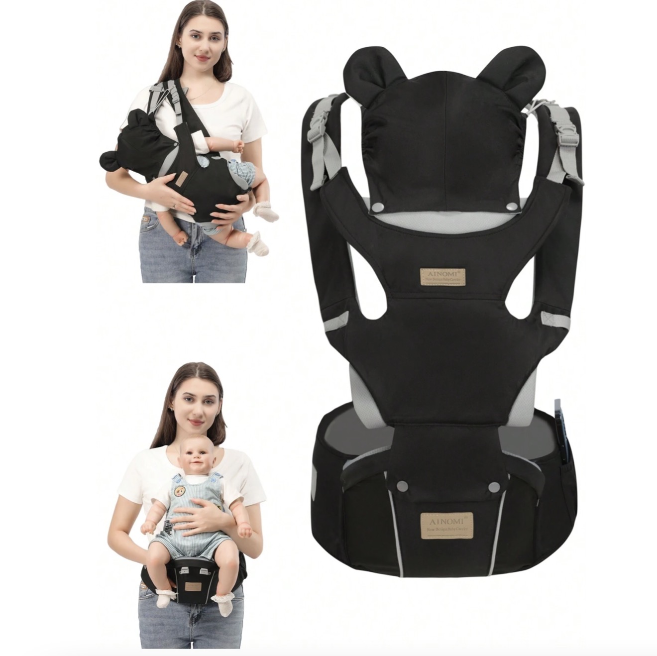 Ergonomic Baby Carrier Newborn To Toddler - Babytrage, 6-in-1 Babytrage vom Neugeborenen bis