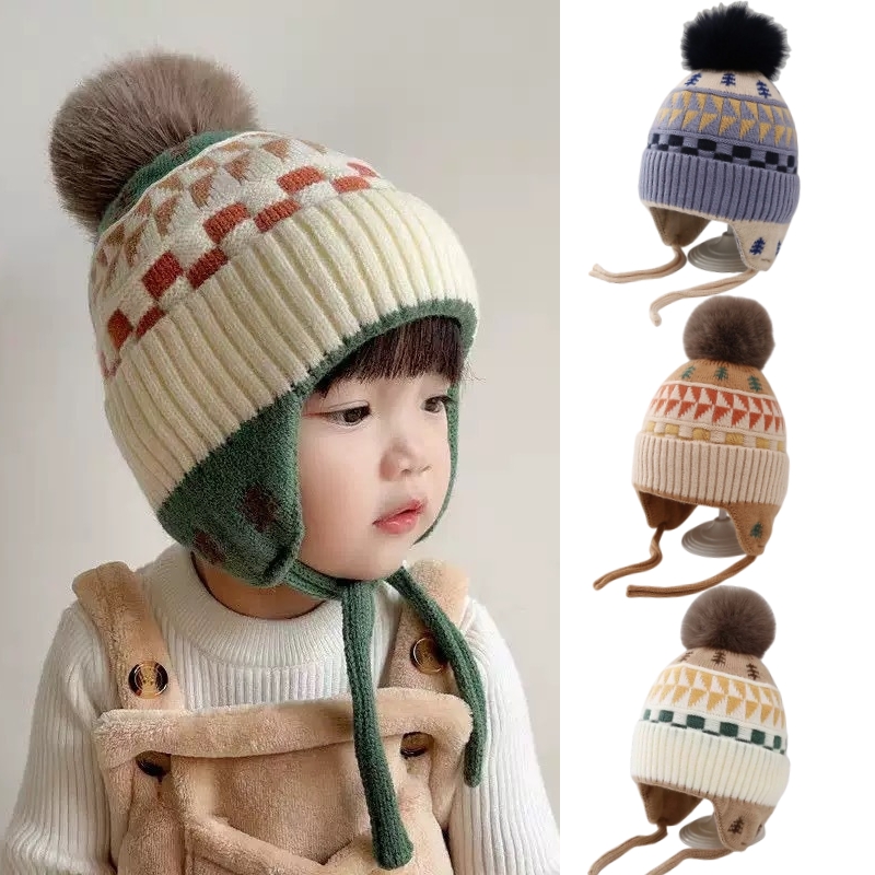 Infant Beanie Hat With Ears - Gehörschutz Baby Beanie Caps mit Ohrenklappen