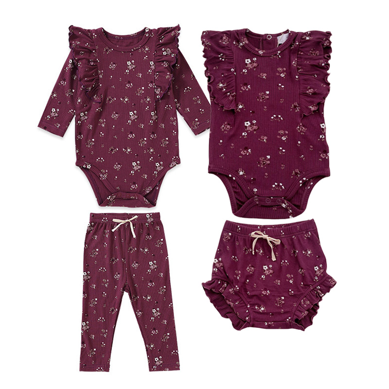 Newborn Baby Girl Romper Floral - 0-24M Neugeborenen Baby Mädchen Kleidung Set