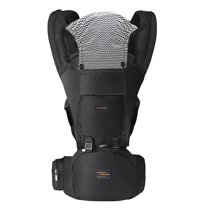 Ergonomic Baby Carrier Newborn To Toddler - Babytrage mit Hüftsitz, Ergonomie 6-in-1-Babytrage für