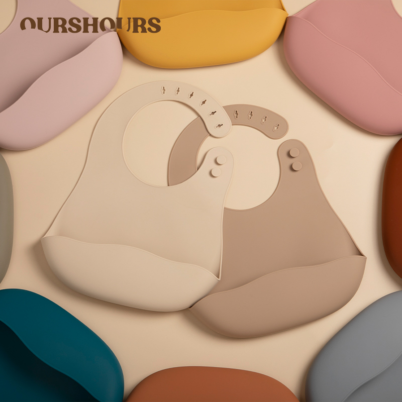 Waterproof Baby Bibs Silicone - Silikon Baby Lätzchen bpa frei einfarbig