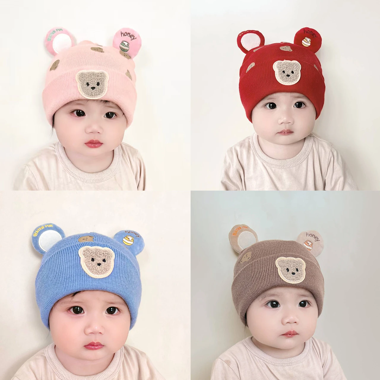 Infant Beanie Hat With Ears - Winter Warme Baby Beanie Hut Niedlichen