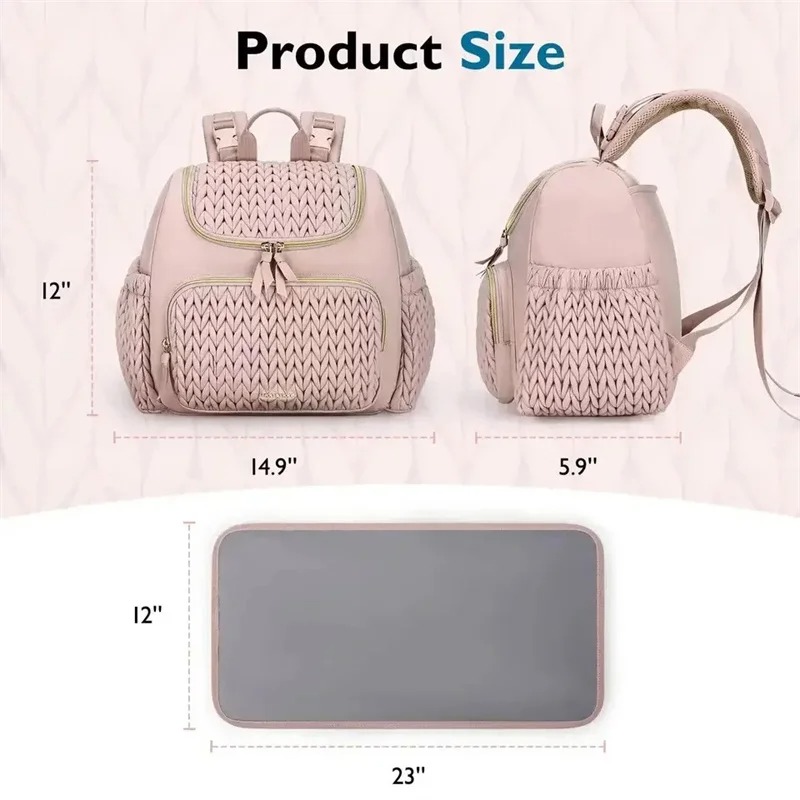 Große Wickeltasche mit Strickm – Diapering Bewertung und Preis