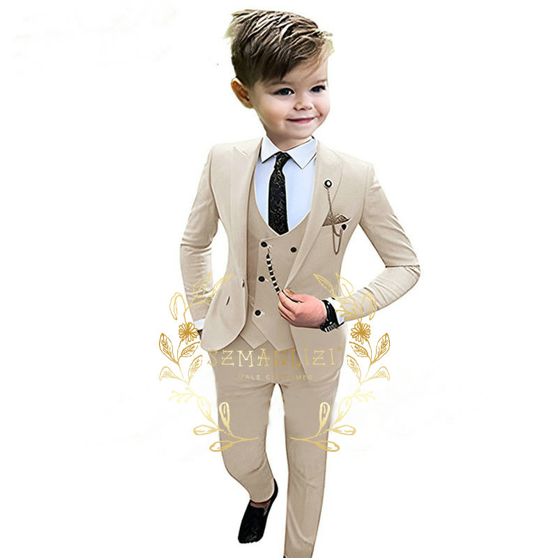 Kinder Jungen Beige Blazer Wes – Baby Boy Suit Set Baptism Bewertung und Preis