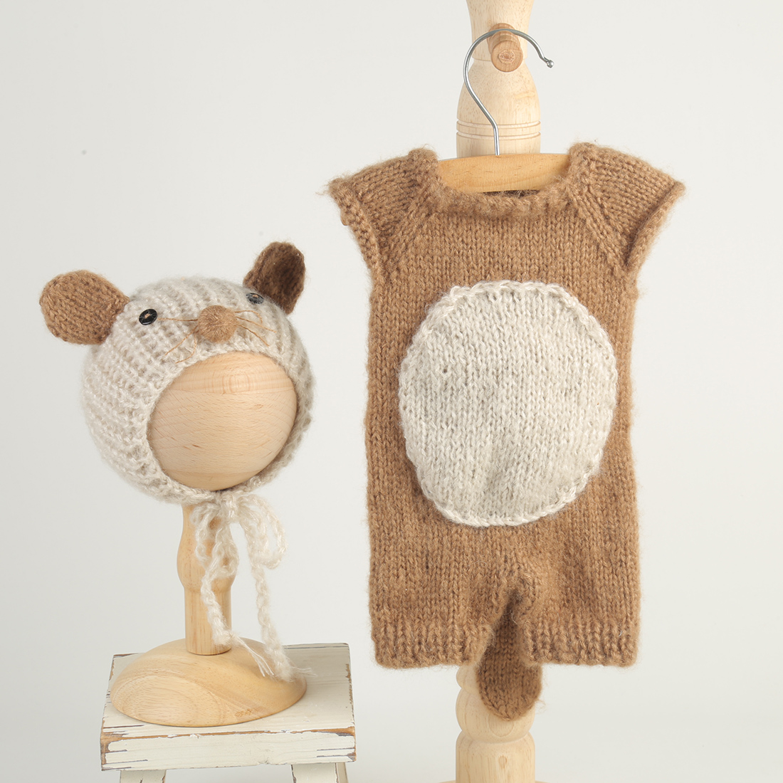 Gestricktes Biber-Fotografie-R – Infant Photography Props Outfit Bewertung und Preis