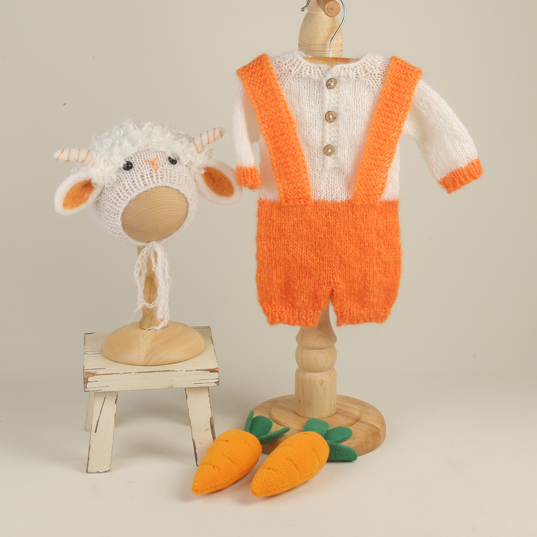 Gestricktes Biber-Fotografie-R – Infant Photography Props Outfit Bewertung und Preis