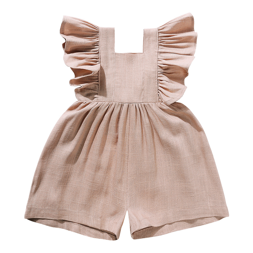 Sommer-Babykleidung Unisex Mäd – Baby Summer Linen Sleeveless Jumpsuit Bewertung und Preis