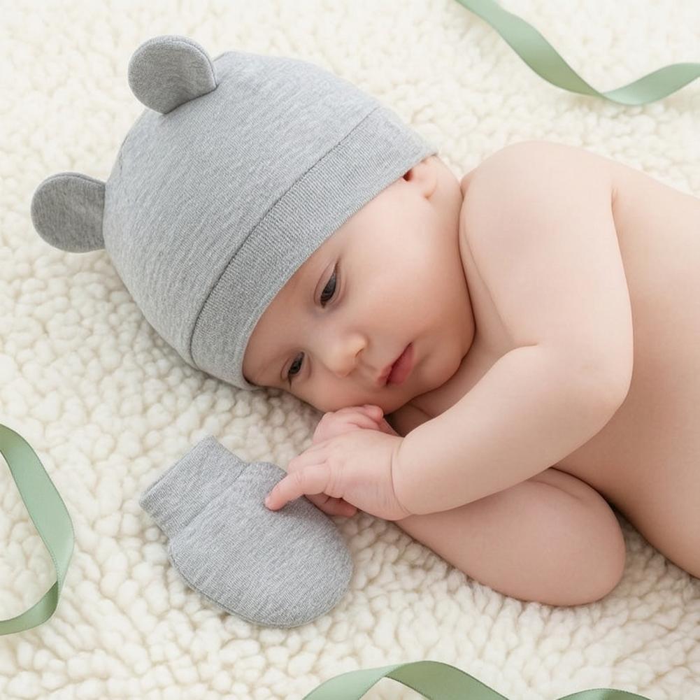 Anti-Kratz-Handschuhe für Neug – Infant Beanie Hat With Ears Bewertung und Preis
