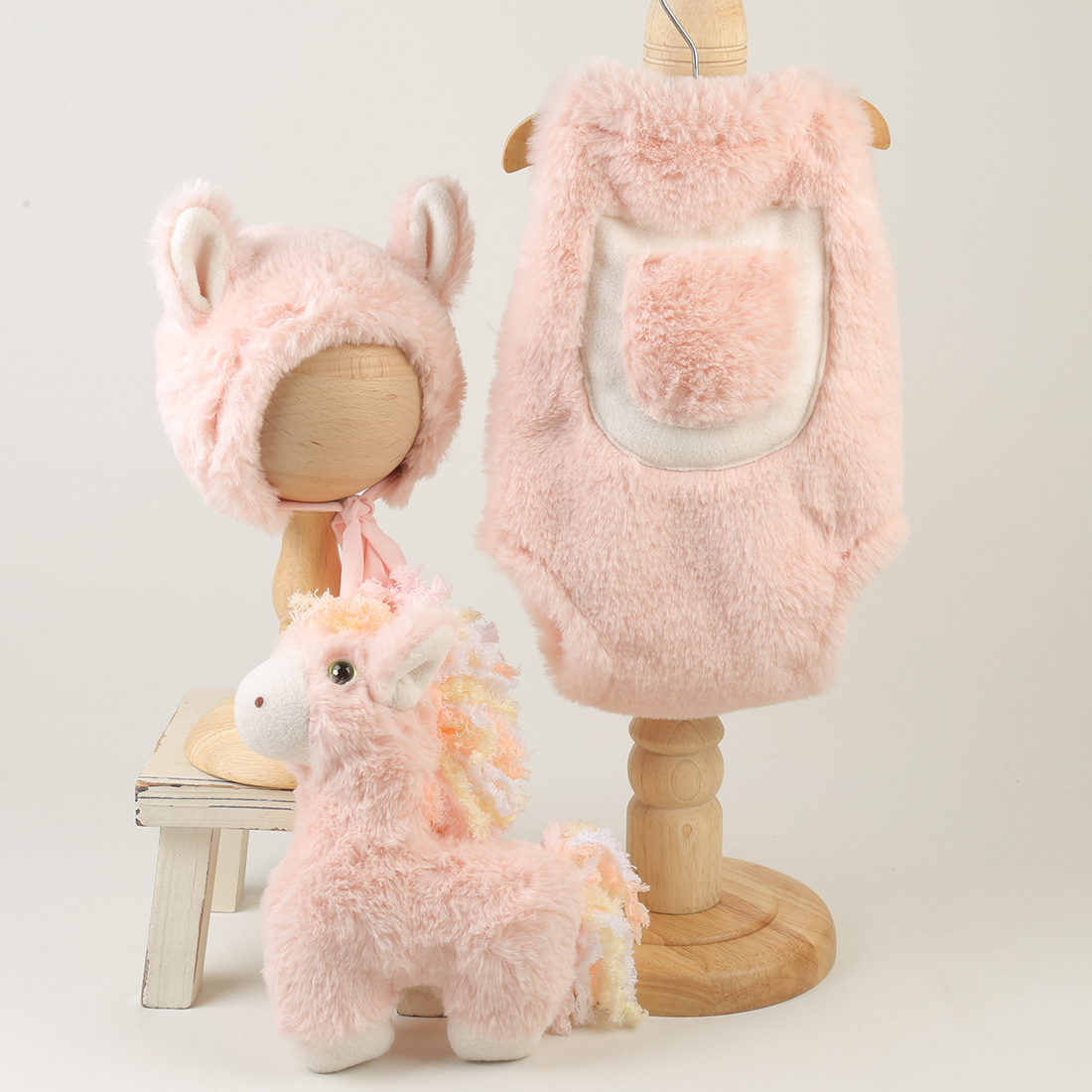 Rosa gestricktes Spitzen-Outfi – Infant Photography Props Outfit Bewertung und Preis
