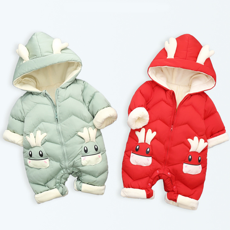 1-3y Säugling dicken Samt Stra – Cotton Baby Onesies Zipper Bewertung und Preis