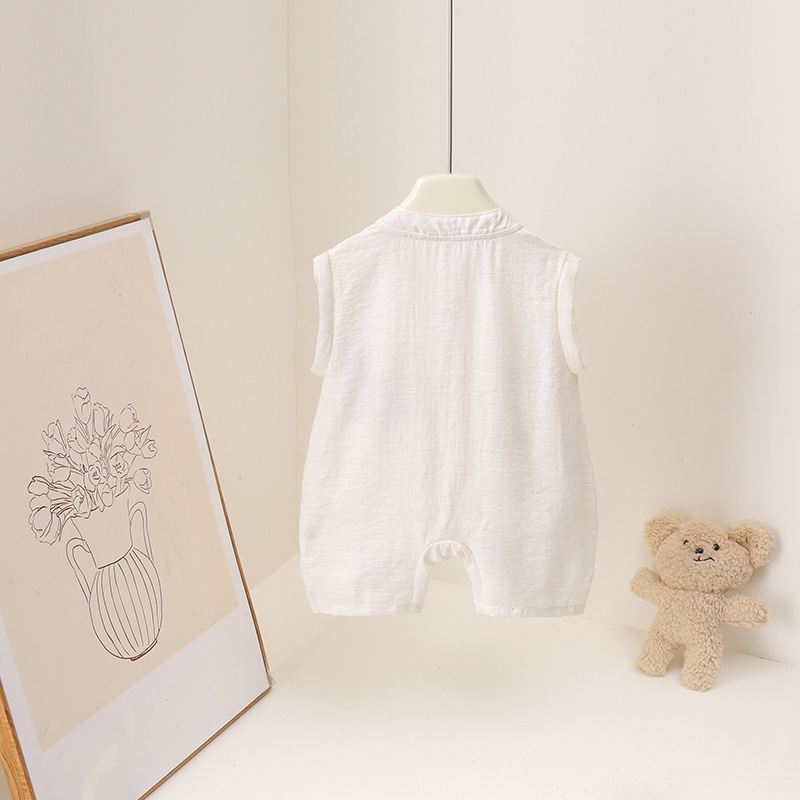 Sommer-Strampler für Babys, Ju – Baby Summer Linen Sleeveless Jumpsuit Bewertung und Preis